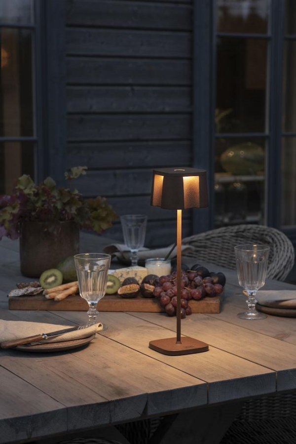 Konstsmide Nice Rust Usb Portable Outdoor Table Lamp - IP54 - 2700K/3000K