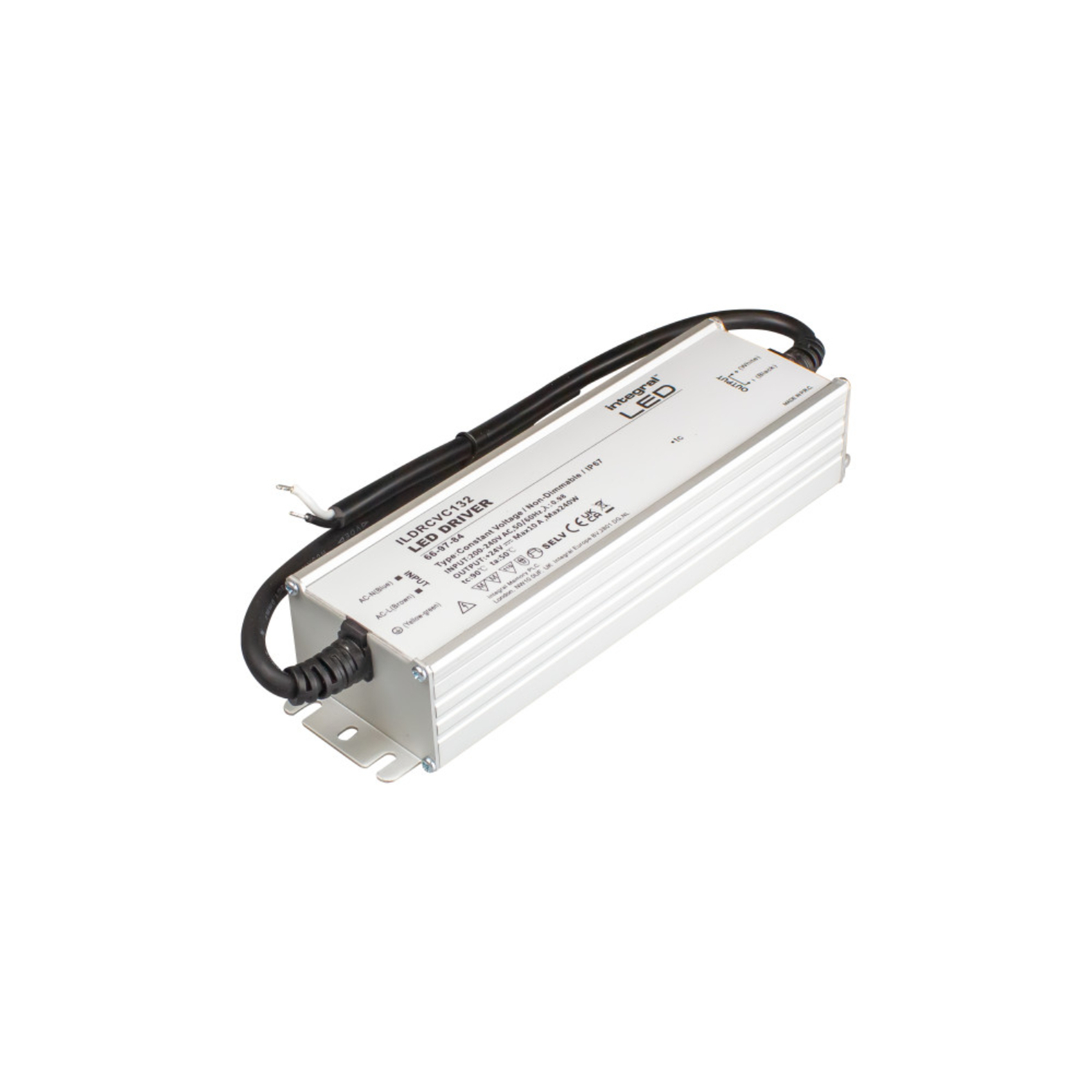 Constant Voltage LED Driver 240W 24VDC IP67 Non-Dim 200-240V Input | WT ...