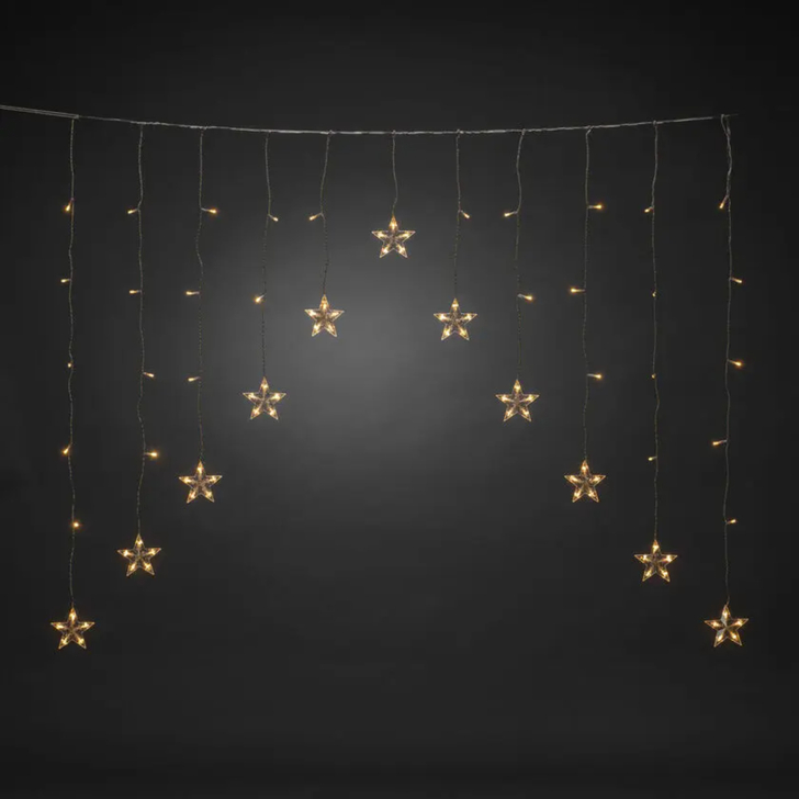 12 Clear Star Curtain 85 Warm White Led IP20