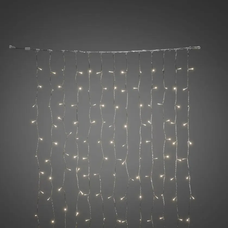 208 W White Led Curtain, Clear Cable, 31V System