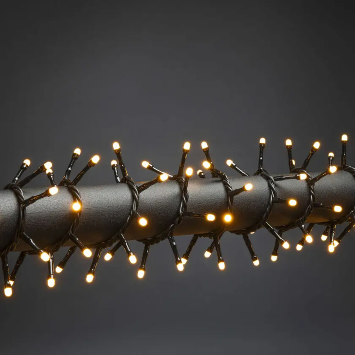 230 Amber Frosted Led Cluster Light Set Black Soft Cable 31V