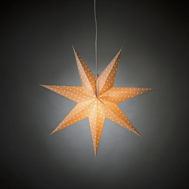 60cm Hanging Paper 7 Point Star Christmas Decoration