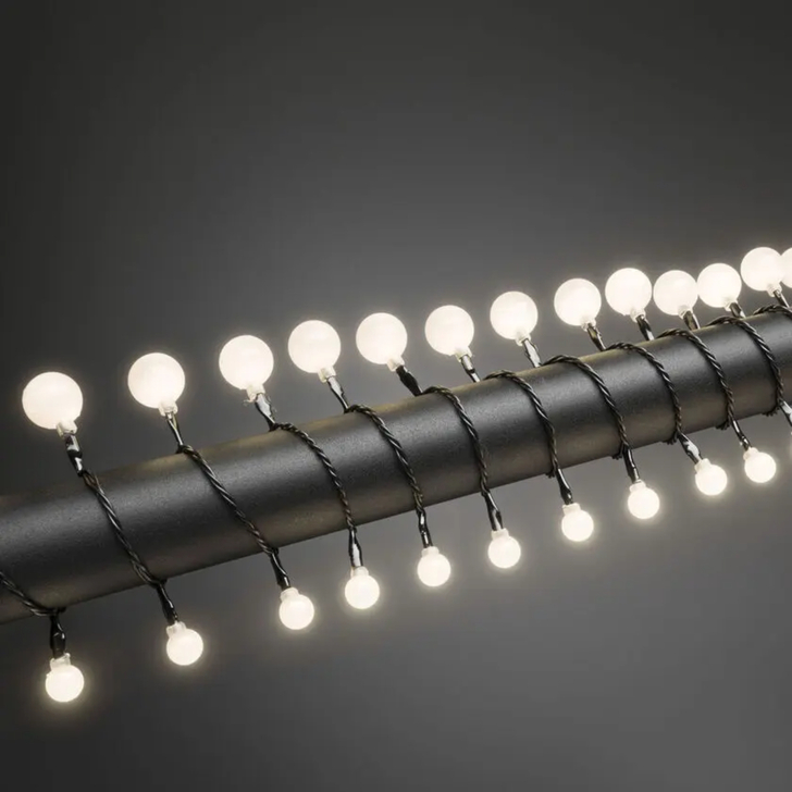 80 Cherry Led Light Set WARM WHITE, Black Wire IP20