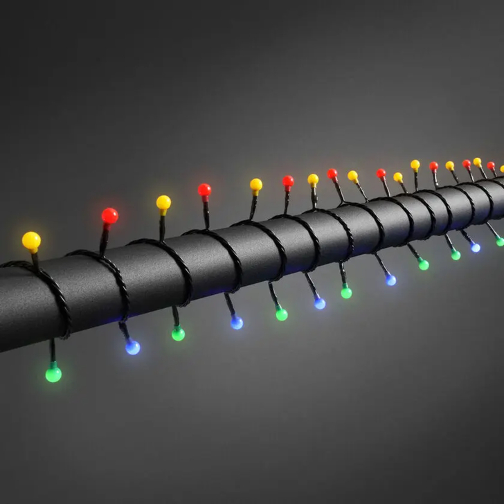 80 Led Multi-Colour Cherry Light Set Black Wire IP20