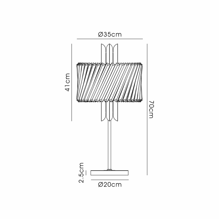 Alol Satin Nickel/Clear 4 Light Crystal Table Lamp
