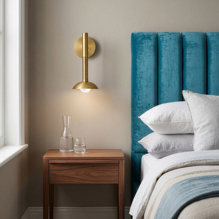 Alora Mood Alm Brushed Gold Dimmable Led Wall Light - 3000K