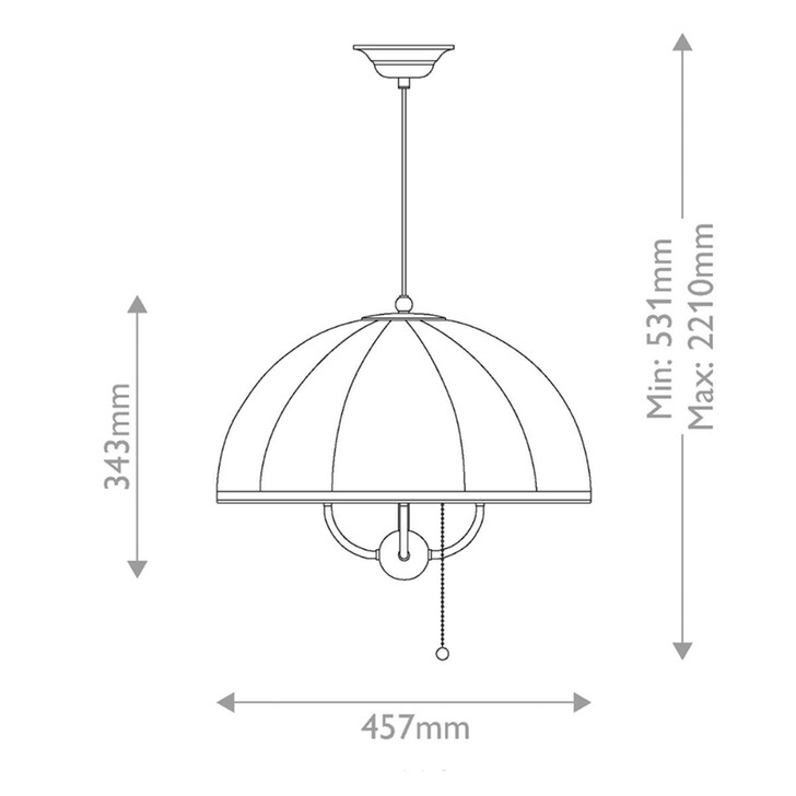 Alora Mood Crossby Brushed Gold 4 Light Pendant Complete With Satin Cream Fabric Shade - Switched