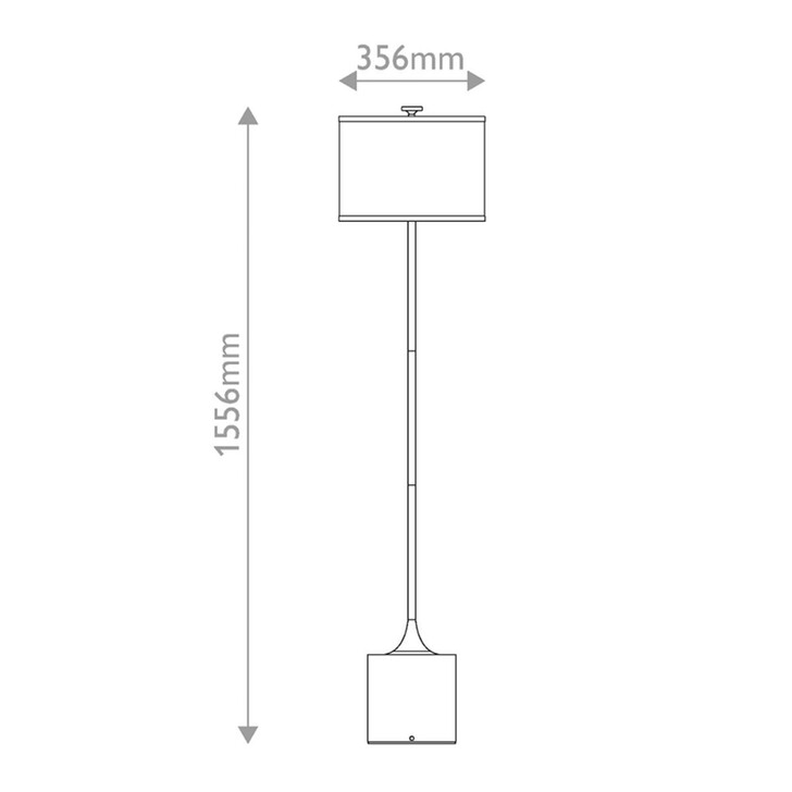 Alora Mood Issa Brushed Gold Floor Lamp Complete With Ivory Linen Shade