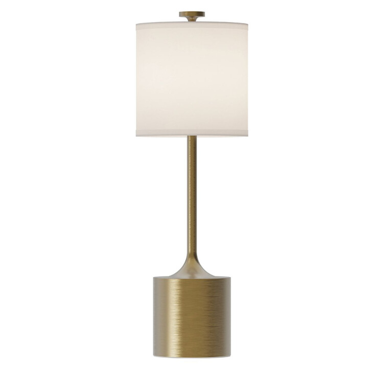 Alora Mood Issa Brushed Gold Table Lamp Complete With Ivory Linen Shade