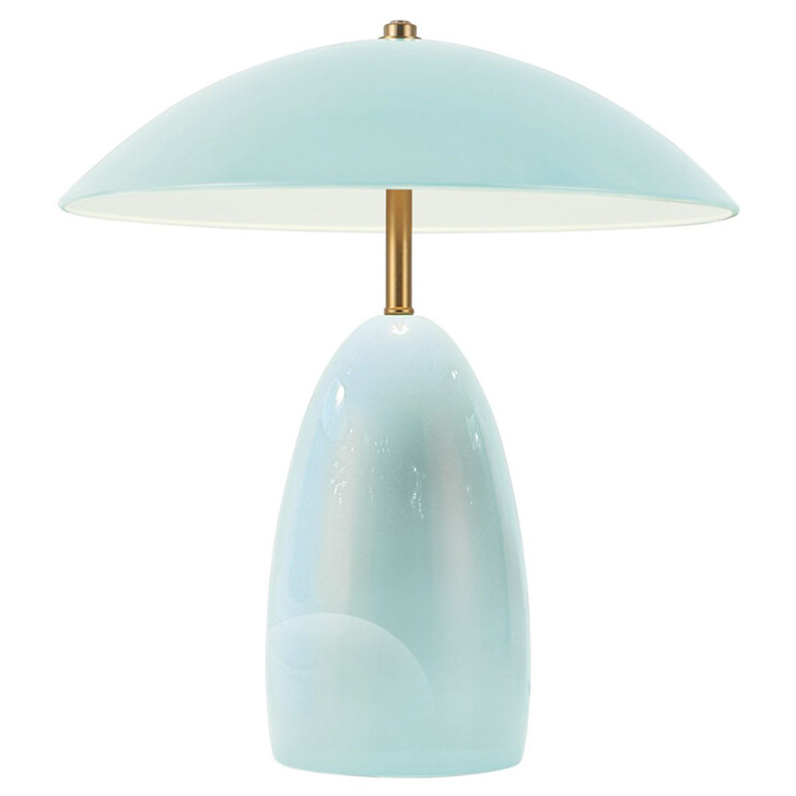 Alora Mood Poppy Cerulean Light Blue Medium Led Rechargeable Table Lamp - 3000K