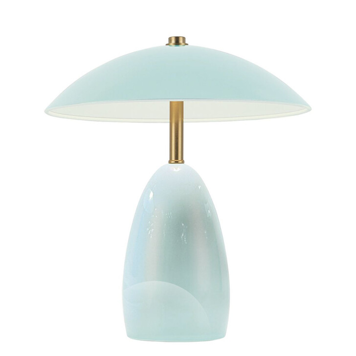 Alora Mood Poppy Cerulean Light Blue Small Led Rechargeable Table Lamp - 3000K