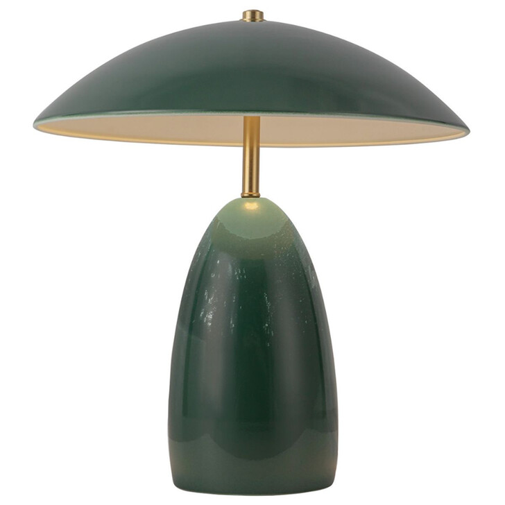 Alora Mood Poppy Pine Green Medium Led Rechargeable Table Lamp - 3000K