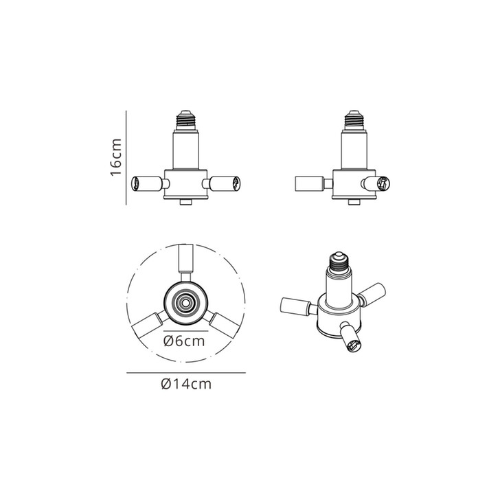 Apito 1 to 3 E27 To G9 Converter Matt White Lampholders