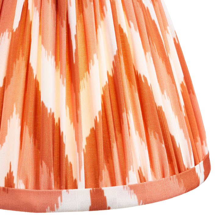 Apricot Orange Zigzag Patterned 16cm Lampshade - Golf/Candle Clip