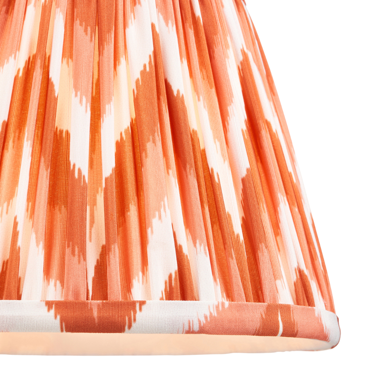Apricot Orange Zigzag Patterned 20cm Lampshade - E14/E27/B22 With Fixed Metal Gimbal