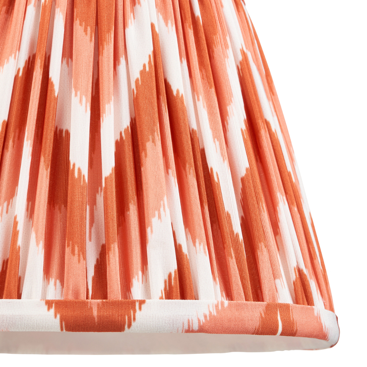 Apricot Orange Zigzag Patterned 20cm Lampshade - E14/E27/B22 With Fixed Metal Gimbal