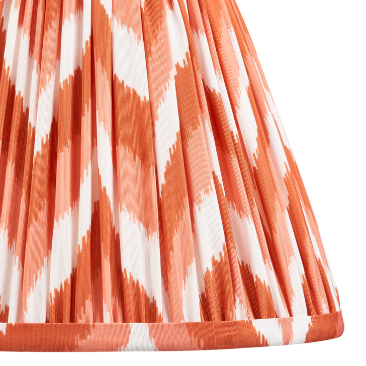 Apricot Orange Zigzag Patterned 25cm Lampshade - E14/E27/B22 With Fixed Metal Gimbal