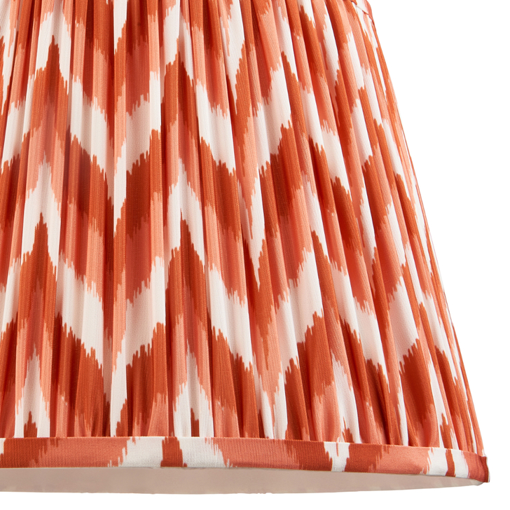 Apricot Orange Zigzag Patterned 35cm Lampshade - E14/E27/B22 With Fixed Metal Gimbal