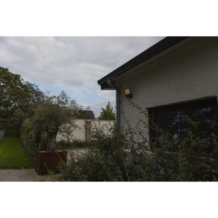 Atlantis Large Outdoor LED Security Flood Light With PIR Motion Sensor Dark Grey - 3000K