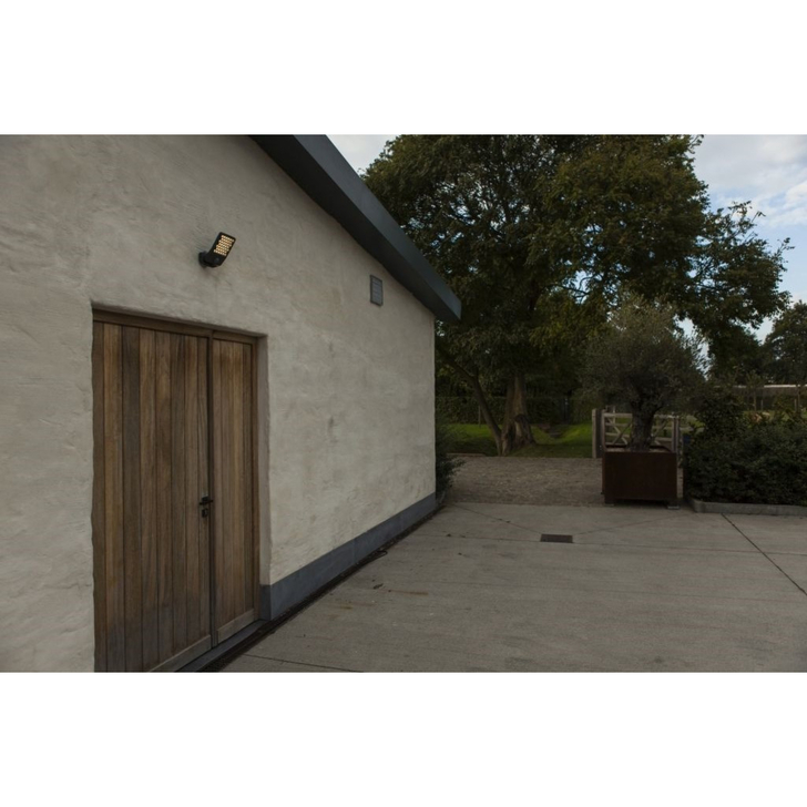 Atlantis Small Outdoor LED Security Flood Light With PIR Motion Sensor Dark Grey - 3000K