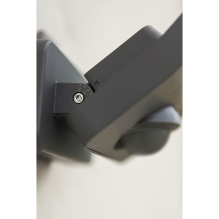 Atlantis Small Outdoor LED Security Flood Light With PIR Motion Sensor Dark Grey - 4000K