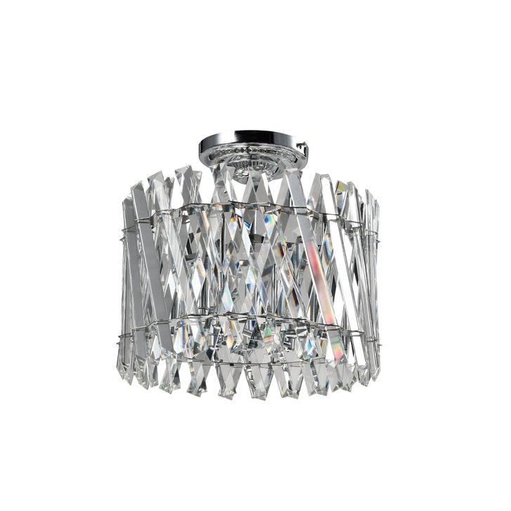 Axelle 6 Light Pendant/Semi-Flush Ceiling Light Polished Chrome & Clear Crystal