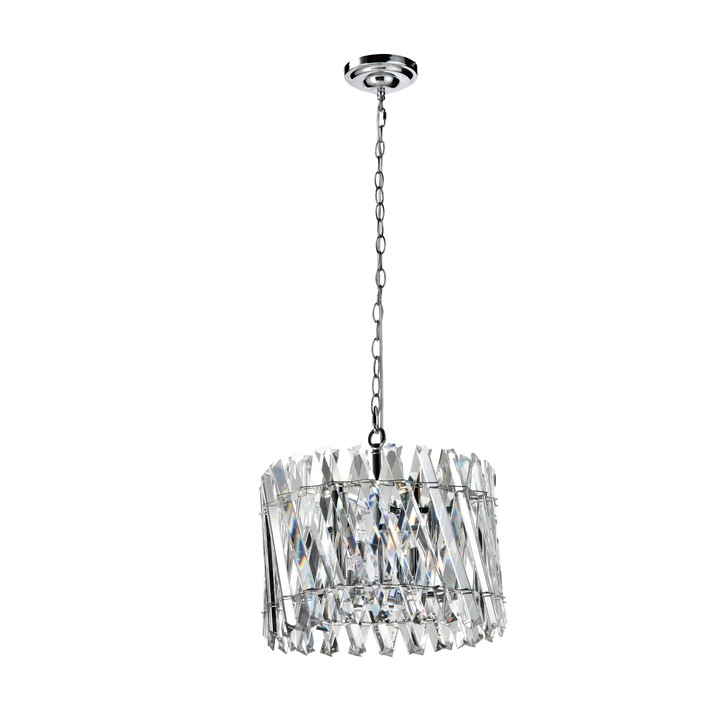 Axelle 6 Light Pendant/Semi-Flush Ceiling Light Polished Chrome & Clear Crystal