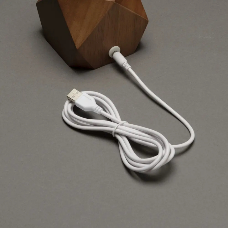 B/O Wooden deco.brown-stained, 1 amber Led. Tim.6H 3xAAA&USB