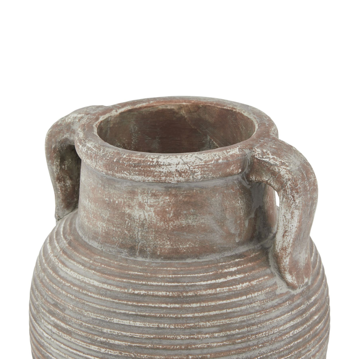 Brown Ceramic Amphora Pot