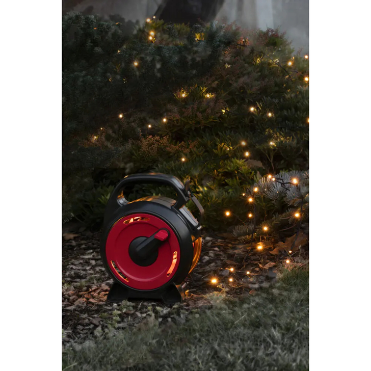 Cable Reel 150 Warm White Led Black Soft Cable - 10.43m