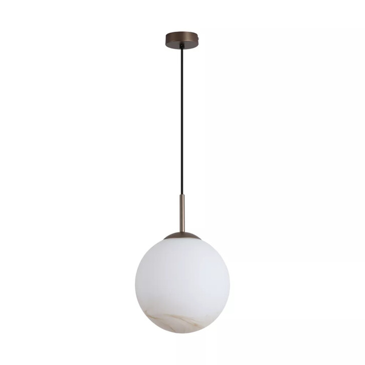 Carrara Latte And Marble Glass Single Pendant Light