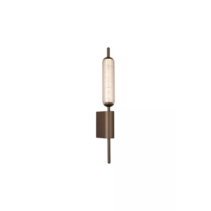 Cattail Latte Metal And Clear Bubble Glass Led Wall Light - 3000K - Dimmable