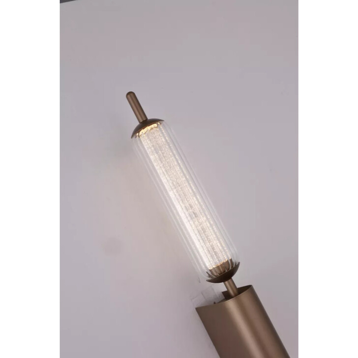 Cattail Latte Metal And Clear Bubble Glass Led Wall Light - 3000K - Dimmable