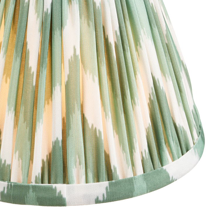 Cotswold Green Zigzag Patterned 16cm Lampshade - Golf/Candle Clip