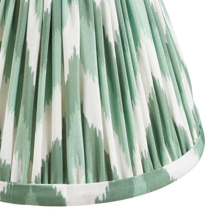 Cotswold Green Zigzag Patterned 16cm Lampshade - Golf/Candle Clip