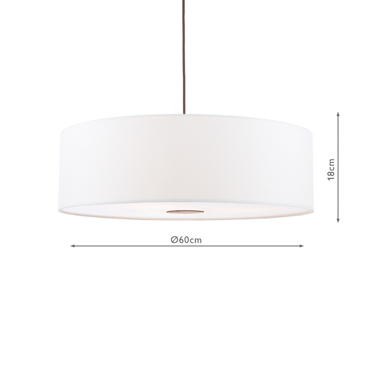 Dar 60cm Isla Easy Fit Pendant Ivory Shade - Shade Only