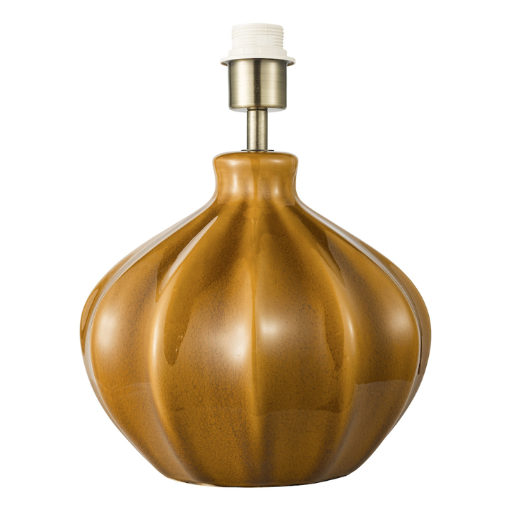 Dar Amrita Caramel Ceramic Table Lamp - Base Only