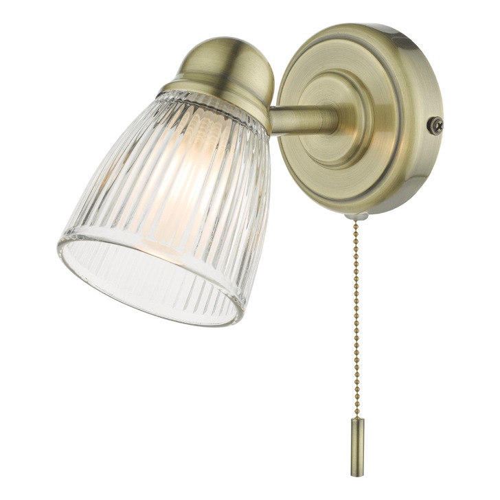 Dar Cedric Antique Brass Single Bathroom Spotlight - IP44