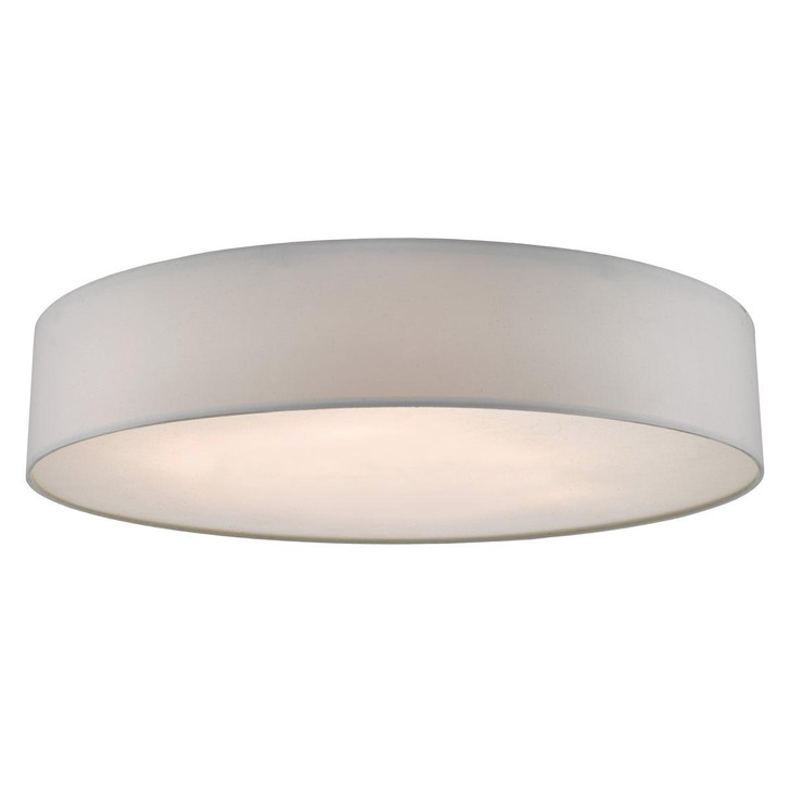 Dar Cierro CIE4815 6 Light Flush Ceiling Light In Ivory With Frosted Diffuser