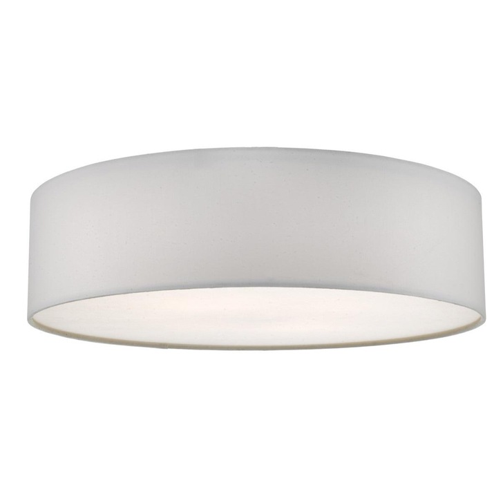 Dar Cierro CIE5015 4 Light Flush Ceiling Light In Ivory With Frosted Diffuser