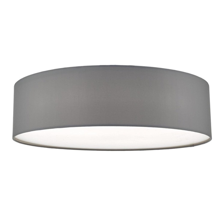 Dar Cierro CIE5039 4 Light Flush Ceiling Light In Grey With Frosted Diffuser