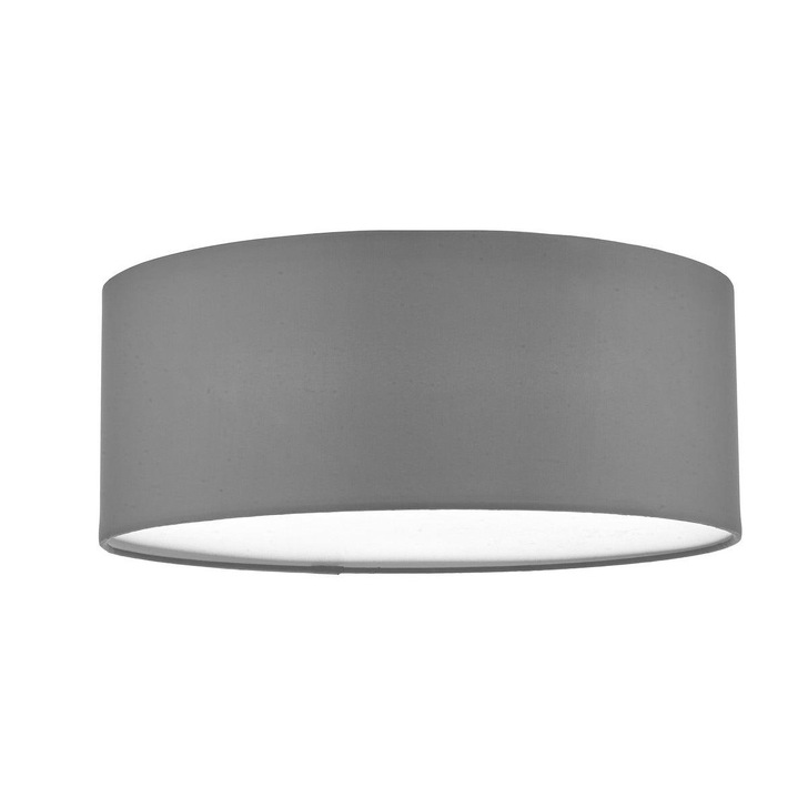 Dar Cierro CIE5239 3 Light Flush Ceiling Light In Grey With Frosted Diffuser