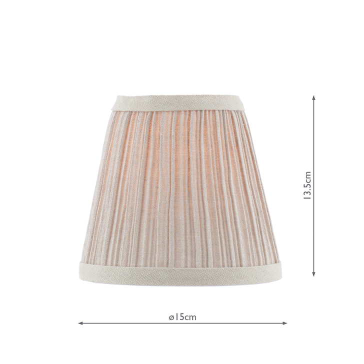 Dar Didina Natural Linen Tapered Drum Shade - 15cm