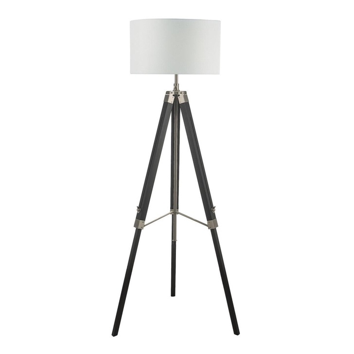 Dar Easel EAS4922 Tripod Floor Lamp In Matt Black & Satin Nickel Base Only