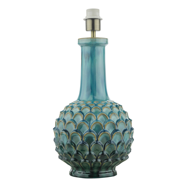 Dar Edlyn Blue Artichoke Style Table Lamp - Base Only