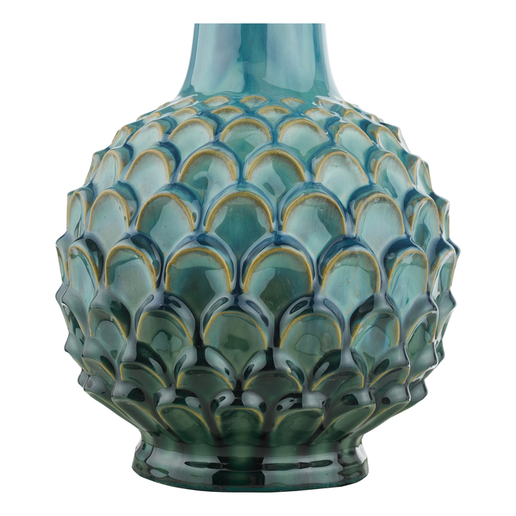 Dar Edlyn Blue Artichoke Style Table Lamp - Base Only
