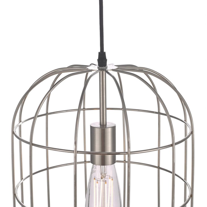 Dar Eudora EUD0146 Single Pendant In Satin Nickel Finish