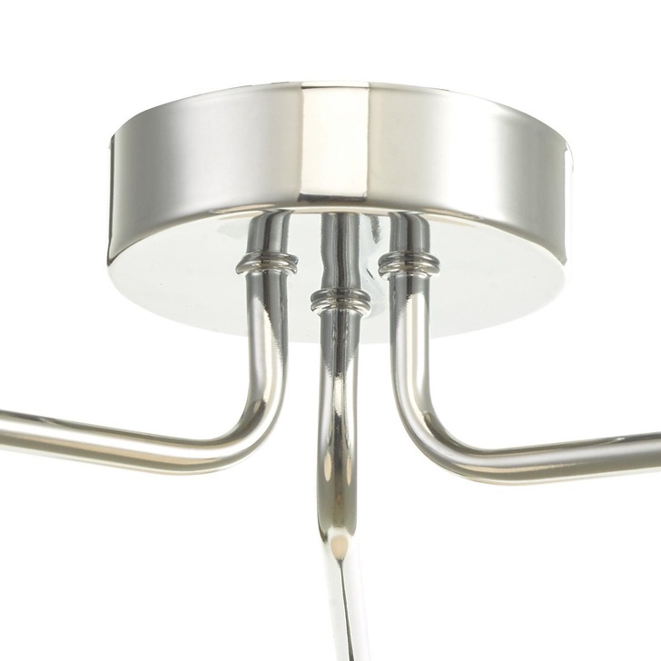 Dar Feya 3 Light Semi Flush Ceiling Light in Polished Chrome Complete With Opal Glasses