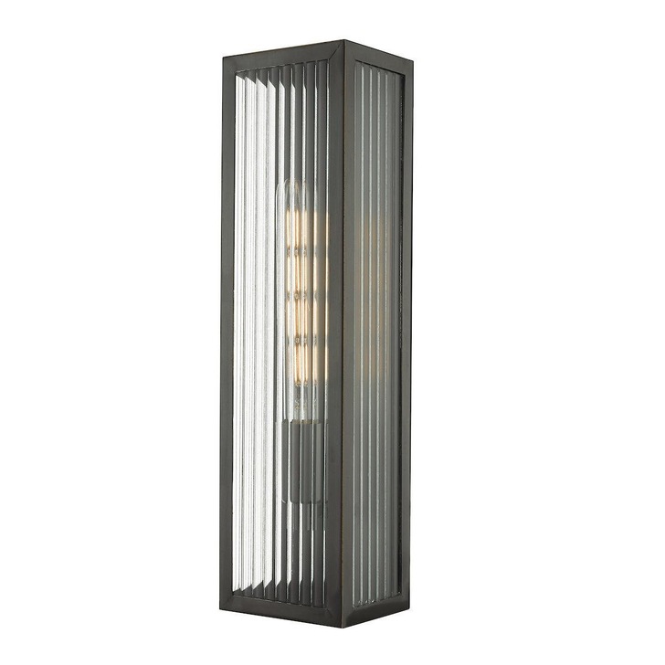 Dar Keegan KEE5063 Exterior Large Single Wall Light In Rubbed Bronze Finish - IP44