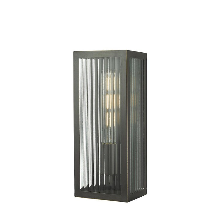 Dar Keegan KEE5263 Exterior Small Single Wall Light In Rubbed Bronze Finish - IP44